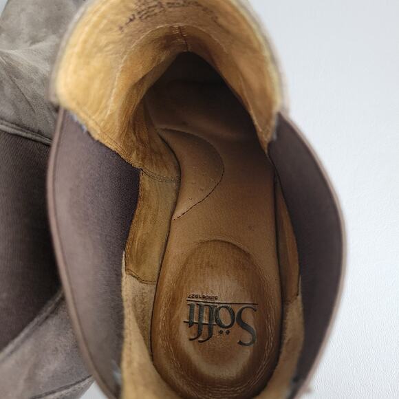 Sofft Women's Welling Boot Size 9.5 Chelsea Block Heel Brown Shimmer Pull On - Picture 9 of 11